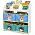 Homfa Kinder Aufbewahrungsregal Bücherregal Kinderregal Spielzeugaufbewahrungregal Spielzeugkiste Kinderkommode mit 4 Faltbarer schubladen,…