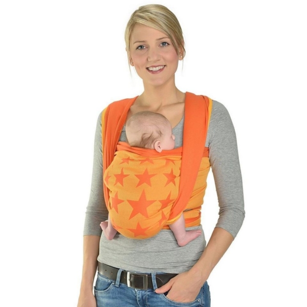 Hoppediz Babytrage »HD Tragetuch Los Angeles 5,40m orange/gelb«