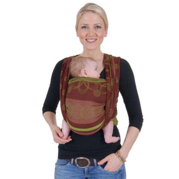 Hoppediz Babytrage »HD Tragetuch Marrakesch 4,60m braun/kiwi«