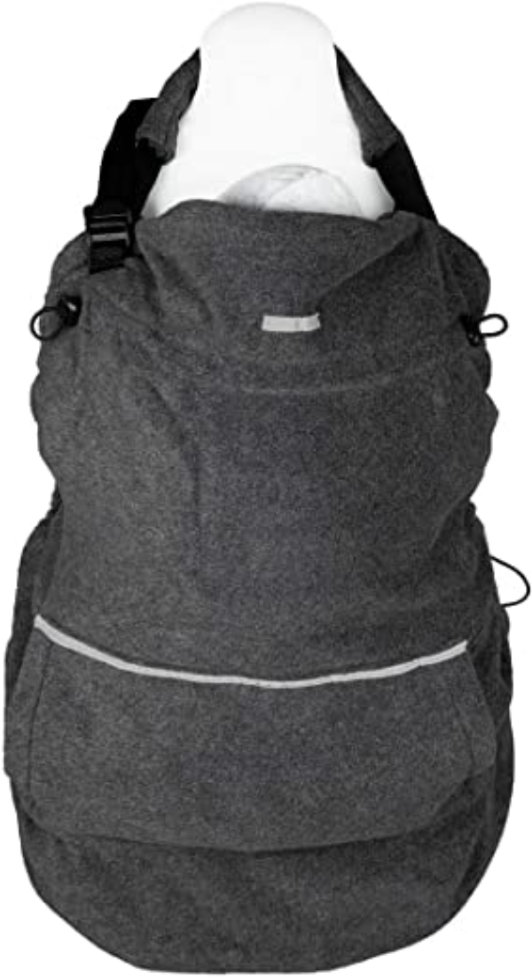 Hoppediz Fleece Cover f. Babytrage Bauchtrage Tragetuch Anthrazit