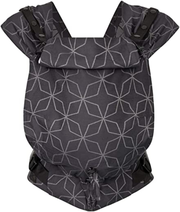 Hoppediz Primeo Full-Buckle Babytrage ✓ ab Geburt ✓ Bauchtrage ✓ Rückentrage ✓ verstellbarer Steg ✓ 100% Bio-Baumwolle | Design Malmö