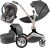 Hot Mom 360° Rotation Kinderwagen Kombikinderwagen Buggy mit Babywanne & Sportsitz, inklusive Babyschalen-Adapter, Aluminium Rahmen (mit Autositz,…