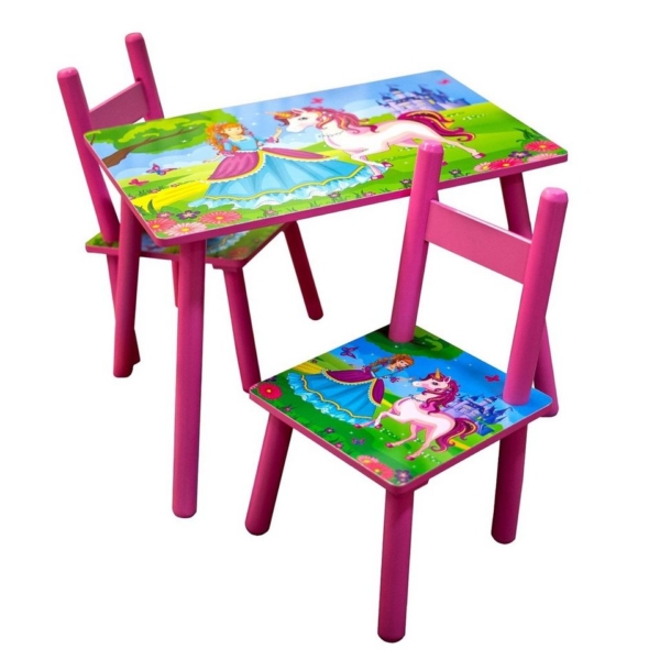 HTI-Line Kindersitzgruppe »Kindertischgruppe Einhorn«, (Tisch und 2 Stühle, 3-tlg), Kindertischgruppe