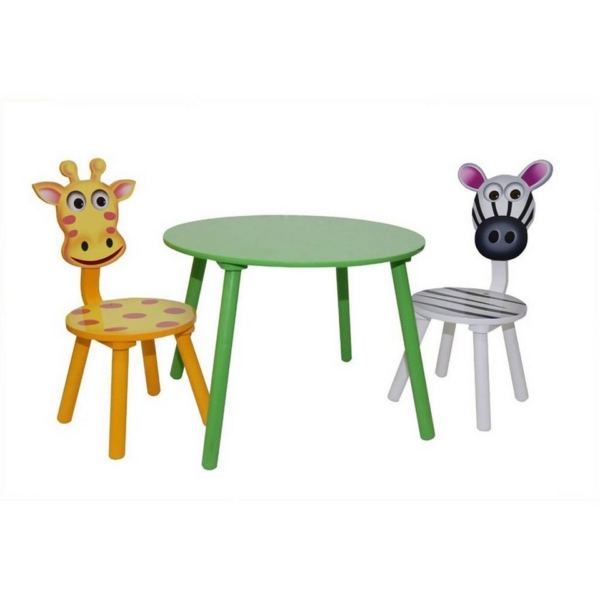 HTI-Line Kindersitzgruppe »Kindertischgruppe Zebra«, (1 Tisch und 2 Stühle, 3-tlg), Kindertischgruppe
