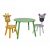 HTI-Line Kindersitzgruppe »Kindertischgruppe Zebra«, (1 Tisch und 2 Stühle, 3-tlg), Kindertischgruppe