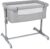 ib style® Aluna 2 in 1 Babybett | Beistellbett | ! Inkl. Matratze / Moskitonetz / Transporttasche ! | Höhenverstellbar | Mit Wiegefunktion | Grau
