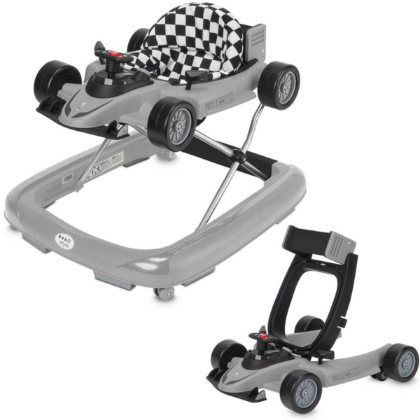 ib style Lauflernhilfe »Little Speedster grau«, mit Soundeffekten – Abnehmbarer Laufwagen