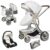 ib style Sport-Kinderwagen »Juma 3 in 1 Kombi-Kinderwagen inkl. Babyschale Weiß«, Kinderwagen + Buggy – inkl. Autoschale – inkl. Regenschutz -…
