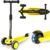 IMMEK Kinderroller 3 Räder für Kinder Roller ab ab 2-8 Jahre Kleinkinder Scooter für Jungen und Mädchen mit 3 PU LED Räders, Einstellbare…