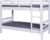 Inter Link Stabiles Hochbett Etagenbett Kinderbett Massivholz weiß 90 x 200 inkl. 2 x Rollrost