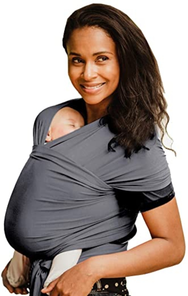 Izmi Baby Wrap | 2020 preisgekröntes verstellbares weiches Stretch-Bambus-Material mit 2 verschiedenen Tragepositionen | UK Hip Gesundes Design…
