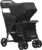 Joovy Caboose Too Ultralight Graphite Kinderwagen mit Rücksitz, Geschwisterkinderwagen, Doppelkinderwagen, Sit and Stand Kinderwagen, Schwarz