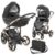 Junama Kombi-Kinderwagen »Diamond Individual – Schwarz Rosegold«, (9-tlg), 2in1 Kinderwagen Buggy Set inkl. Babywanne, Sportsitz, Wickeltasche &…