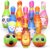 Kegelspiel für Kinder Bowling Ball Set mit 10 Kegel und 2 Bälle in netzbeutel Drinnen Draußen Spielzeug Geschenke Spiele ab 3 Jahren Junge Mädchen