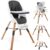 KESSER® 3in1 Toni Hochstuhl Kinderhochstuhl, Babystuhl, Kombihochstuhl Hocker mit Wasserdicht, höhenverstellbar Beine aus Holz, Sicherheitsgurte,…