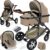 KESSER® Loops 3 in 1 Kinderwagen Kombikinderwagen komplettset incl. Babywanne & Buggy Sportsitz & Auto-Babyschale – Voll-Gummireifen -…