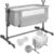 KESSER® Zustellbett Hubi 3in1 Baby Beistellbett Reisebett Babybett mit weich Matratze, mit Rollen Kinderbett, 5-fach Höhenverstellung, Faltbare…
