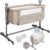 KESSER® Zustellbett Hubi 3in1 Baby Beistellbett Reisebett Babybett mit weich Matratze, mit Rollen Kinderbett, 5-fach Höhenverstellung, Faltbare…