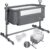 KESSER® Zustellbett Hubi 3in1 Baby Beistellbett Reisebett Babybett mit weich Matratze, mit Rollen Kinderbett, 5-fach Höhenverstellung, Faltbare…