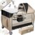 KIDIZ® Babybett 3 in 1 Reisebett Kombi Set Baby Bett mit Wickelauflage Moskitonetz Laufstall Baby ab Geburt bis 15 kg luftige Seitenwände mit…