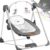 KIDIZ® Babywippe Babyschaukel mit 5 Geschwindigkeitseinstellungen zusammenklappbarer Baby Wippe Schaukel Babyhochstuhl mit Spielbogen Spielzeugen 5…