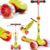 KIDIZ Cityroller, Dreiradscooter mit PU LED Leuchtenden Räder Kinderroller faltbar Tret-Roller höhenverstellbarer Cityroller Kinderscooter für…