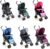 Kidmeister S9 Schwarz Liegebuggy Jogger Kinderwagen Kindersportwagen Liegeposition mit mehrfach verstellbarer Rückenlehne, Schwarz