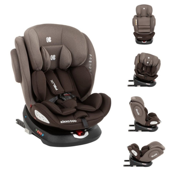 Kikkaboo Autokindersitz »Kindersitz Felix Isofix«, 10 kg, Isofix Gruppe 0+/1/2/3 (0-36kg) Top Tether SPS Reboard