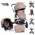 Kikkaboo Kombi-Kinderwagen »Kinderwagen 3 in 1 Amaia«, Autositz Sportsitz Tragetasche Wickeltasche
