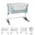 Kikkaboo Komplettbett »Beistellbett Bonne Nuit«, verstellbar, eine Seite zum Öffnen, 2 Räder