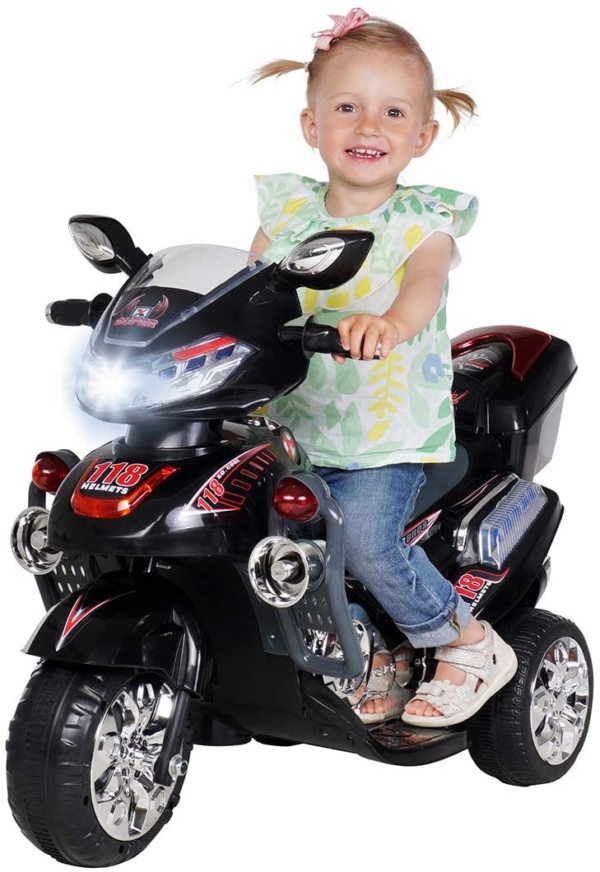 Kinder Elektroauto Motorrad C031 Elektro Kindermotorrad Kinderfahrzeug (schwarz)