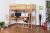 Kinderbett Hochbett Patrick Buche massiv Natur mit Schreibtischplatte, inkl. Rollrost – 90 x 200 cm
