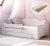 Kinderbett Mädchen Jugendbett 80×160 mit Matratze Rausfallschutz & Schublade | Prinzessin Kinder Sofa Couch Bett umbaubar rosa weiß