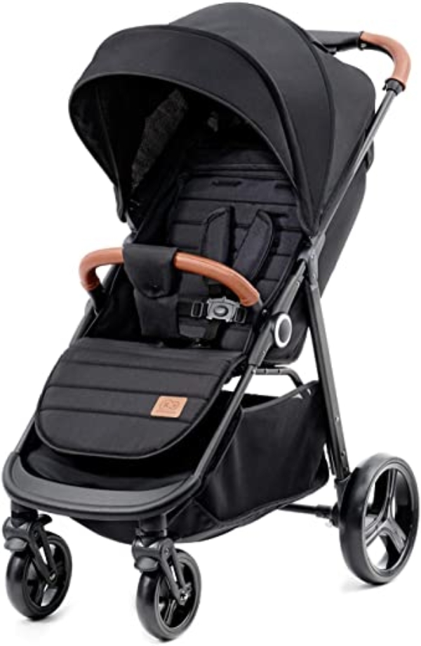 Kinderkraft Kinderwagen GRANDE, Kinderbuggy, Liegebuggy, Sportwagen, Großer und Bequemer Buggy, Zusammenklappen mit Schlaffunktion, Große Bude mit…