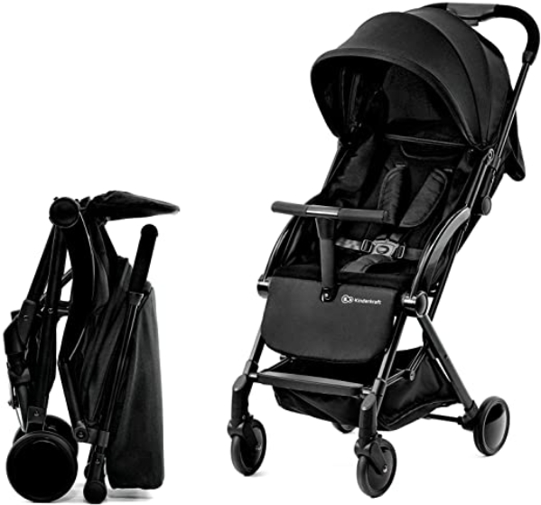 Kinderkraft Kinderwagen PILOT, Liegebuggy, Sportwagen, Innovatives Klappsystem, Kleine Maße nach Zusammenklappen, Zentralbremse Tragegurt, Drehbare…