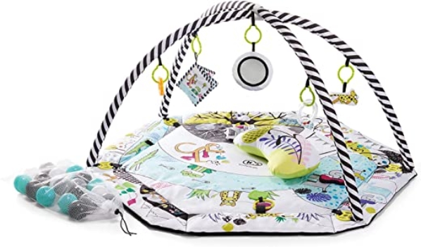 Kinderkraft Spieldecke SMARTPLAY, Erlebnisdecke, Spielmatte mit Spielbogen, Krabbeldecke, Spielzeuge, Leichter, 20 Bälle im Set,…
