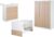 Kinderzimmerset ‚Gabriella‘, 3-teiliges Babyzimmer-Set bicolor aus Babybett 70x140cm, Wickelkommode mit 3 Schubladen, 3-türigem Kleiderschrank