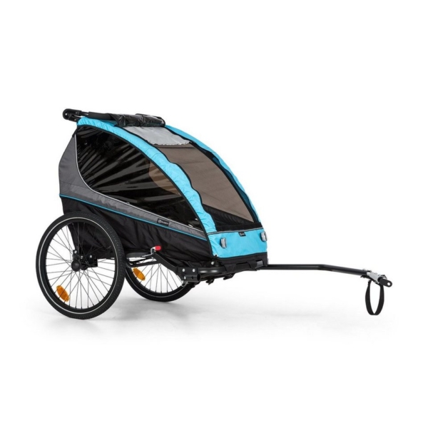 KLARFIT Fahrradkinderanhänger »KLARFIT Kiddy King Fahrradanhänger für Kinder Jogger-Buggy 2-Sitzer 40 kg«