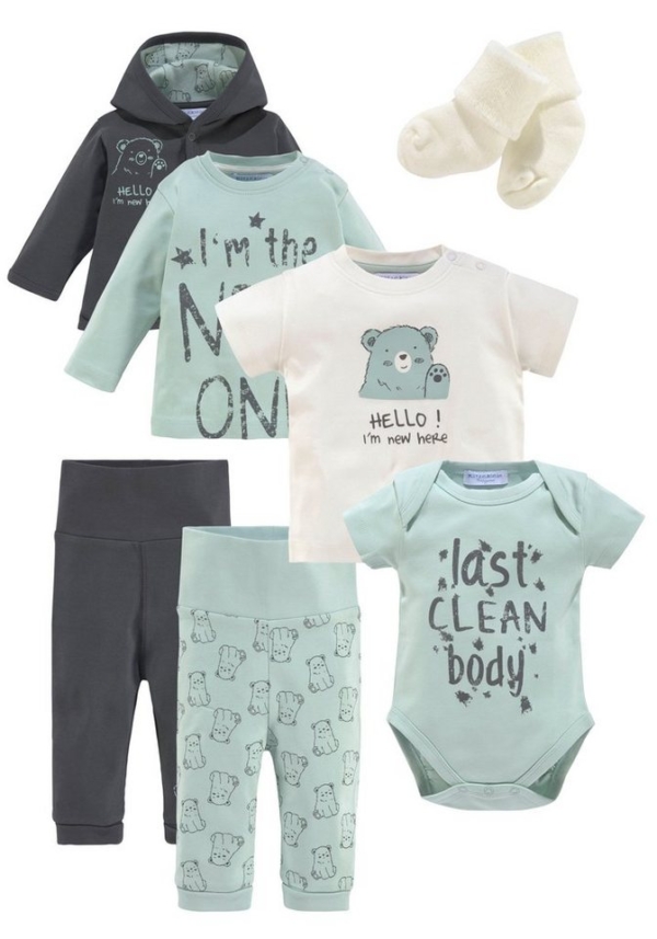 Klitzeklein Neugeborenen-Geschenkset (Set) aus Bio-Baumwolle