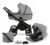 Knorrbaby Kombi-Kinderwagen »Life+ 2.0 Black Edition, Graphit«, (11-tlg), Gestell faltbar; Made in Europe; Kinderwagen