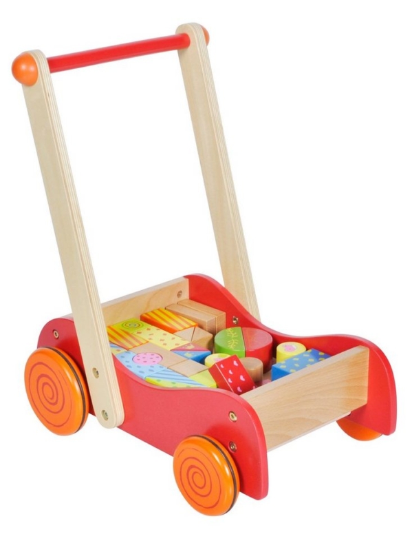 Knorrtoys® Lauflernwagen »Flitzer Freddy«, mit Bausteinen