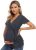 KOJOOIN Damen Stillshirt V-Neck Umstandsshirt Kurzarm Umstandsmode Schwangere Nursing Tops(Verpackung MEHRWEG)