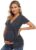 KOJOOIN Damen Stillshirt V-Neck Umstandsshirt Kurzarm Umstandsmode Schwangere Nursing Tops(Verpackung MEHRWEG)