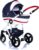 Kombi Kinderwagen Buggy Sportwagen Travel System Adamex Vicco (R1. Dunkelblau-Rot, 2in1)