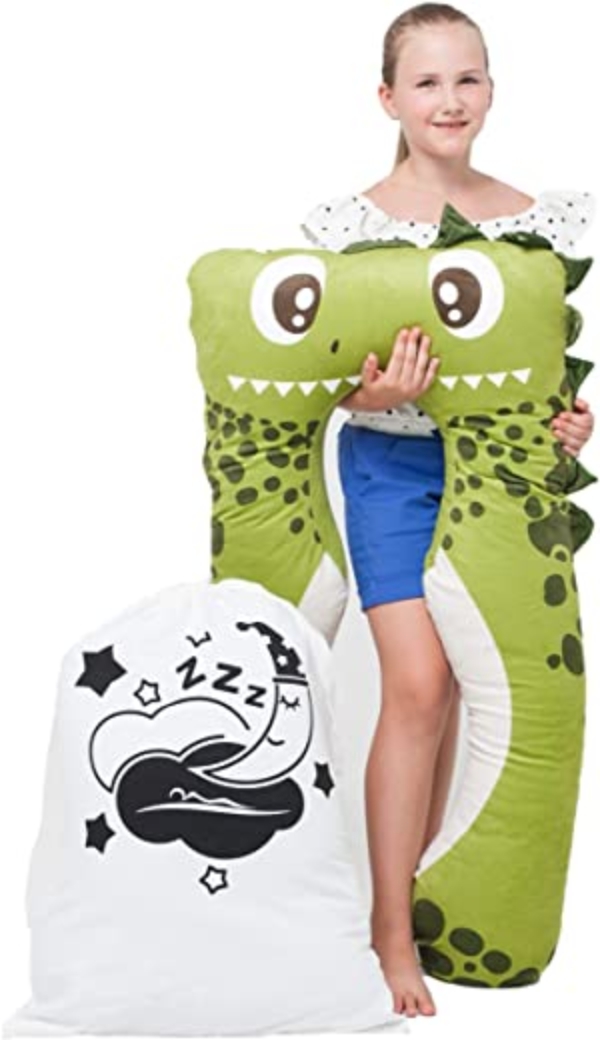 KomfortKissen Gesundheit Kinder Kissen für Bett Schlafen | Anti-Stress | ADHS Kissen Kinder (Dino)