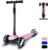 KORIMEFA Kinderscooter Kinderroller mit 3 LED Räder Kinder Roller für Kleinkind 2-8 Jahre Sperrbare Richtung Verstellbare Lenkerhöhe Belastbarkeit…