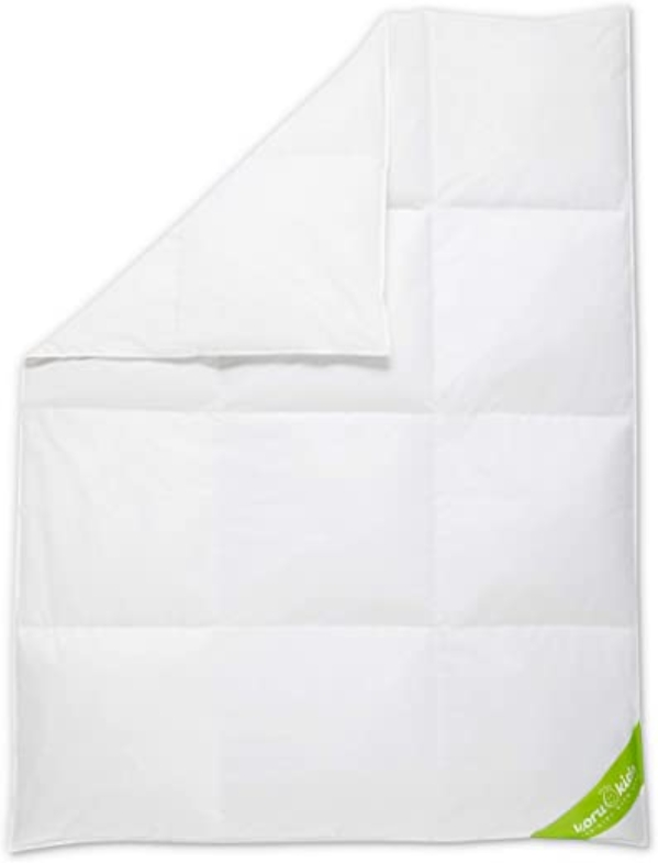 Koru Kids® Kinder-Daunendecke, allergikergeeignet, 90% Daunen / 10% Federn, Füllgewicht: 300gr, Wärmeklasse: normal, Größe: 100×135 cm, OEKO-TEX ®…