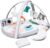 Krabbeldecke für Baby mit 2 Bezügen, Lupantte Spieldecke mit Spielbogen für Sensorische und Motorische Fähigkeiten, Spieldecke Baby mit 6…