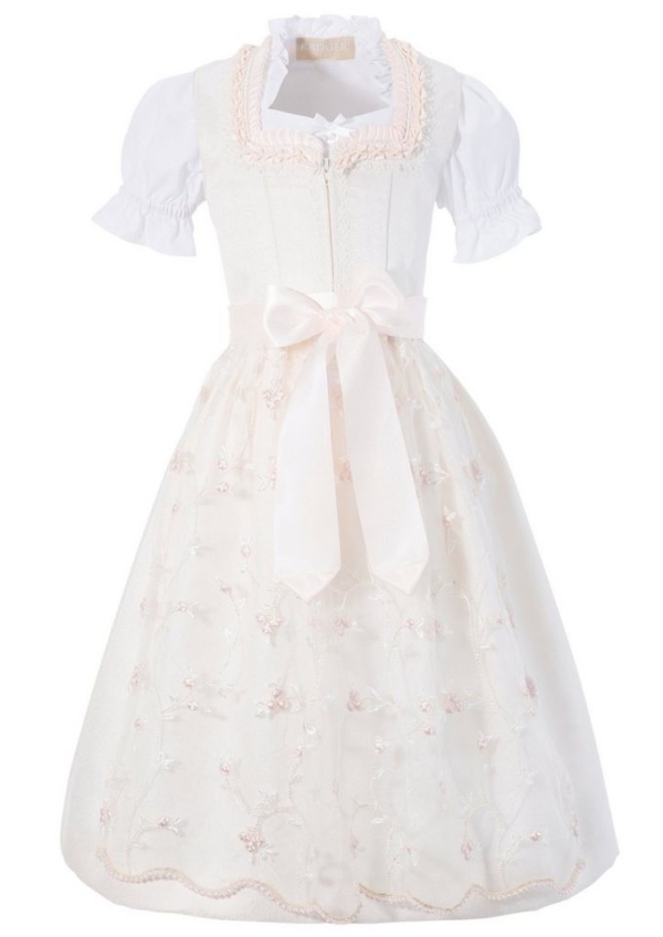 KRÜGER KIDS Dirndl »Francine Kids« (3-tlg) Kinder, mit Bluse und bestickter Tüllschürze