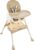 KRUZZEL Hochstuhl für Babys Verstellbar Klappbar Tisch 5-Punkt Gurt 12060, Farbe:Beige-beige